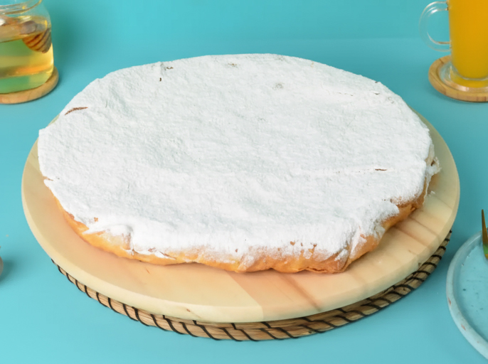 فطيرة كريمة بالسكر بدون مكسرات