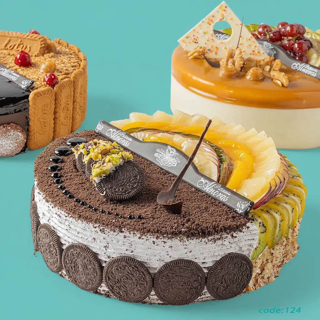 تورتة نص فاكهة ونص أوريو 24 كود 124