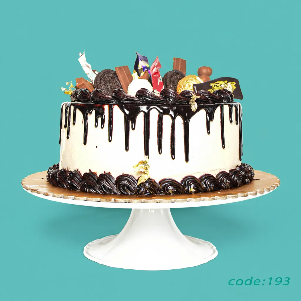 تورتة كريمة شيكولاتة دارك 18 كود 193